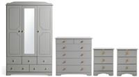 Argos Home Nordic 4 Piece 3 Door Wardrobe Set - Grey