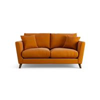 Habitat Lomond Fabric 2 Seater Sofa - Orange - Dark Leg