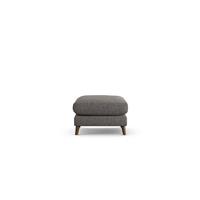 Habitat Lomond Fabric Footstool - Charcoal - Dark Leg