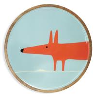 Habitat x Scion Mr Fox Mango Wood Serving Platter - Blue