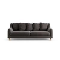 Habitat Swift Velvet 3 Seater Sofa - Grey - Ash leg