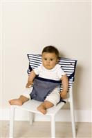 BabyToLove Travel Pocket Chair & Booster Seat - Blue Stripes