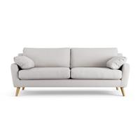 Habitat Ivor Fabric 4 Seater Sofa - Natural - Ash Leg