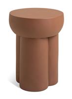 Habitat Palma Round Concrete Effect Garden Side Table- Brown