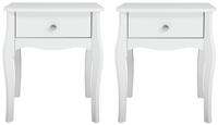 Argos Home Amelie 1 Drawer Bedside Tables Set - White