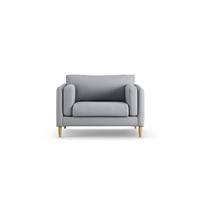 Habitat Newington Fabric Cuddle Chair - Grey - Ash Leg