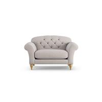 Habitat Brooker Fabric Cuddle Chair - Natural - Ash Leg