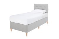 Argos Home Skandi 800 Pocket Single Divan - Light Grey