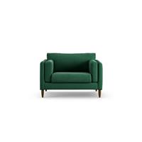 Habitat Newington Fabric Cuddle Chair - Green - Dark Leg