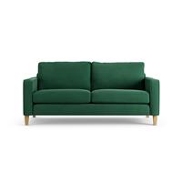 Habitat Flint Fabric 3 Seater Sofa - Green - Ash Leg