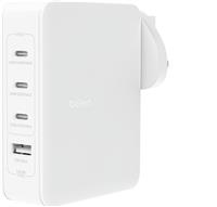 Belkin 140W 4 Port GaN Wall Charger with Travel tips -White