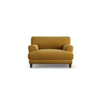 Habitat Askem Fabric Cuddle Chair - Gold - Dark Leg