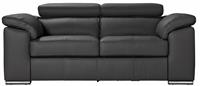 Argos Home Valencia Leather 2 Seater Sofa - Black