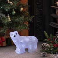 Habitat Prelit Christmas Acrylic Polar Bear Decoration