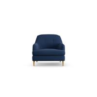 Habitat Frome Fabric Armchair - Navy - Ash Leg