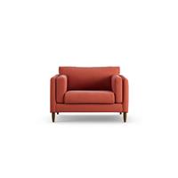 Habitat Newington Fabric Cuddle Chair - Papaya - Dark Leg