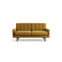 Habitat Fenner Fabric 2 Seater Sofa - Gold - Dark Leg