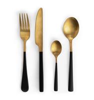 Habitat Two Tone 16 Piece Stainless Steel Cutlery Set