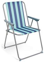 Habitat Folding Metal Garden Chair - Blue