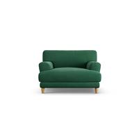 Habitat Askem Fabric Cuddle Chair - Green - Ash Leg