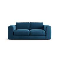 Habitat Ayr Velvet 3 Seater Sofa - Ink Blue