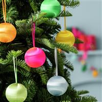 Habitat Pack Of 6 Christmas Baubles - Multicoloured