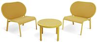 Habitat May 2 Seater Metal Garden Bistro Set - Mustard