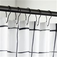 Argos Home Shower Curtain Rings - Black