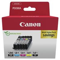 Canon PGI-580PGBK & CLI-581 Ink Cartridges - Black & Colour