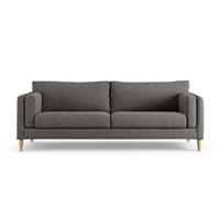 Habitat Newington Fabric 4 Seater Sofa - Charcoal - Ash Leg