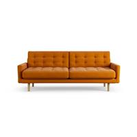 Habitat Fenner Fabric 3 Seater Sofa - Orange - Ash Leg