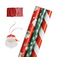 Home Family Santa 3piece Wrapping Paper Set