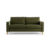 Habitat Flint Velvet 3 Seater Sofa - Moss Green - Ash Leg