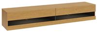 GFW Leon 180cm LED Wall TV Unit - Oak Effect