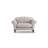 Habitat Brooker Fabric Cuddle Chair - Natural - Dark Leg