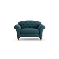 Habitat Brooker Fabric Cuddle Chair - Teal - Dark Leg