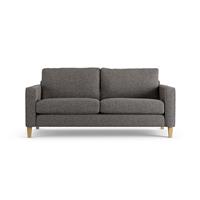 Habitat Flint Fabric 3 Seater Sofa - Charcoal - Ash Leg