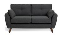 Habitat Iris Fabric 2 Seater Sofa - Charcoal