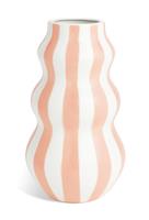 Habitat Hand Painted Stripe Vase - Pink