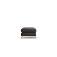 Habitat Lomond Velvet Footstool - Grey - Ash Leg