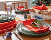 Habitat Festive Pack of 4 Napkins - Red