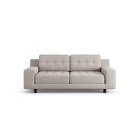 Habitat Hendricks Fabric 2 Seater Sofa - Stone - Black Leg