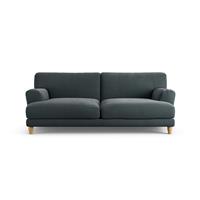 Habitat Askem Fabric 3 Seater Sofa - Charcoal - Ash Leg