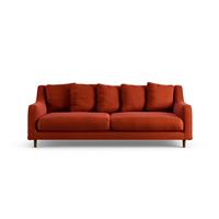 Habitat Swift Velvet 3 Seater Sofa - Burnt Orange -Dark Leg