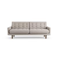 Habitat Fenner Fabric 3 Seater Sofa - Stone - Dark Leg