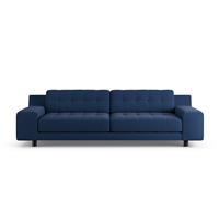 Habitat Hendricks Fabric 4 Seater - Navy - Black Leg