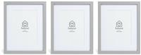 "Habitat 3 Pack Grey Wooden Picture Frames - 5x7"""