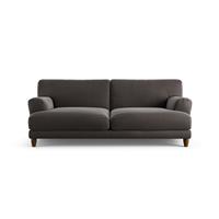 Habitat Askem Velvet 3 Seater Sofa - Grey - Dark Leg