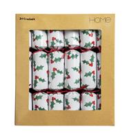 Argos Home Pack of 24 Family Holly Christmas Crackers