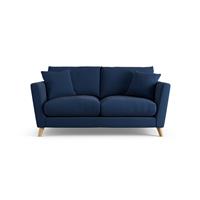 Habitat Lomond Fabric 2 Seater Sofa - Navy - Ash Leg